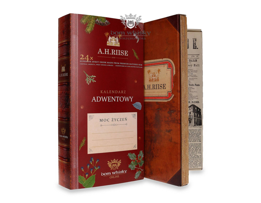 Advent Calendar in Christmas packaging, AH Riise 24 x 0.02l