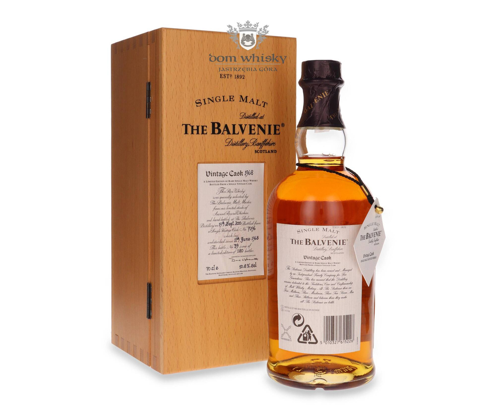 Balvenie Vintage Cask 1968 (Cask # 7296) / 50,8% / 0,7l