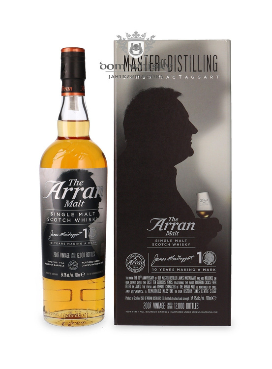 Arran 2007 Vintage, James MacTaggart 10th Anniversary (Bottled 2017) /54,2%/ 0,7l