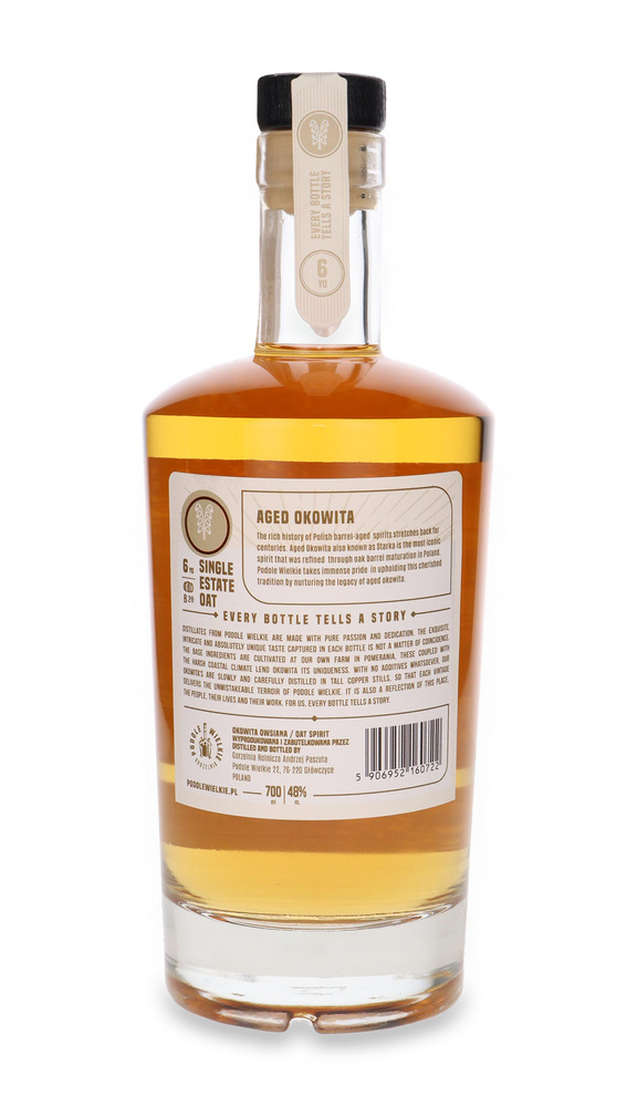 Podole Wielkie Oat Vodka, 6-Year-Old, Aged in Ex-Bourbon Casks / 48% / 0.7 L