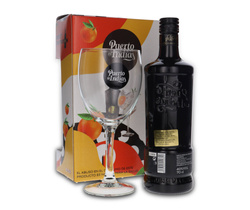 Puerto de Indias Black Premium Gin with glass / 40% / 0.7l