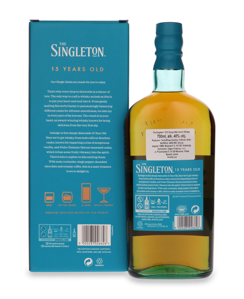 The Singleton of Dufftown 15-year-old / carton / 40% / 0.7l