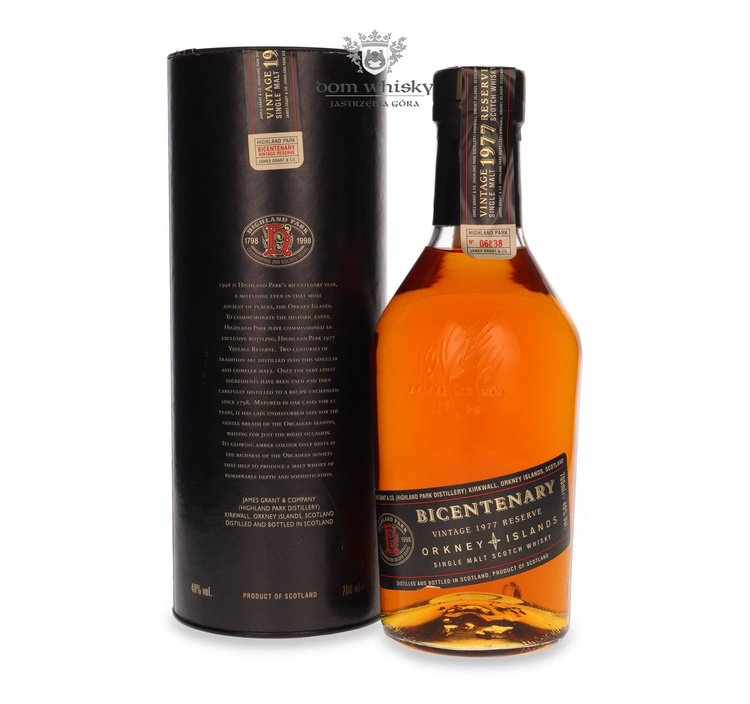 Highland Park 1977 Bicentenary Vintage Reserve / 40% / 0,7l