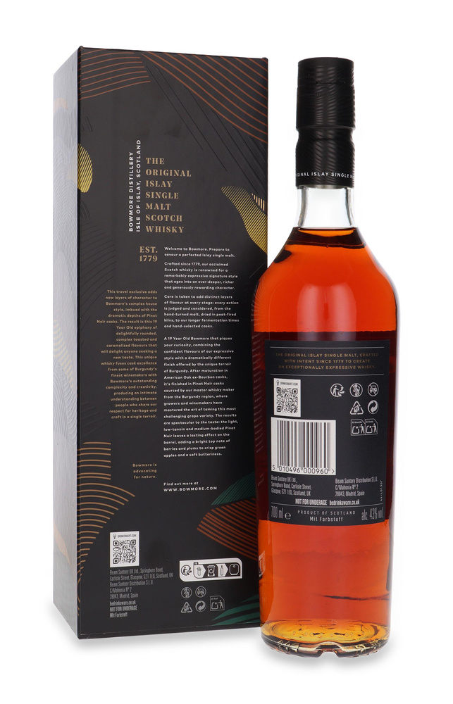 Bowmore 19-letni Pinot Noir Cask Finish / 43%/ 0,7l