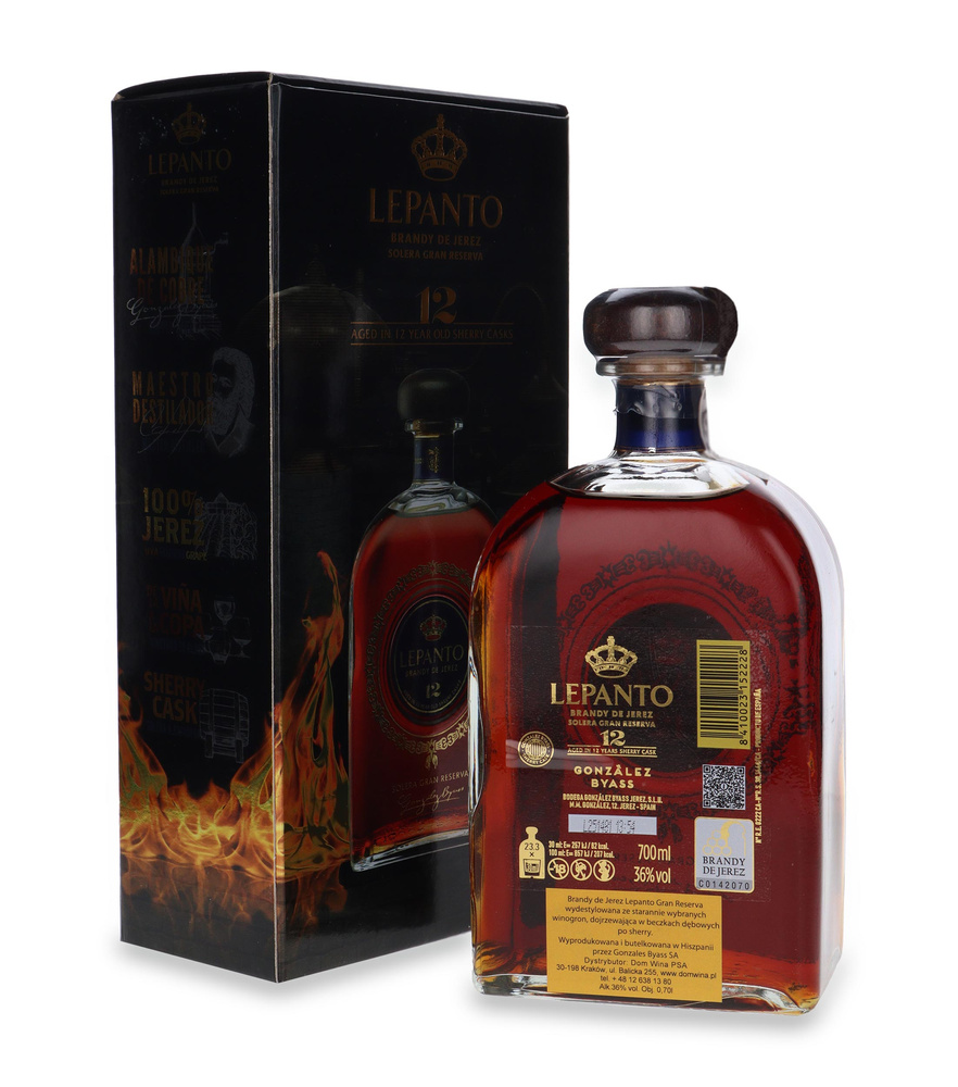 Lepanto 12-letnia Brandy de Jerez Solera Gran Reserva / 36% / 0,7l