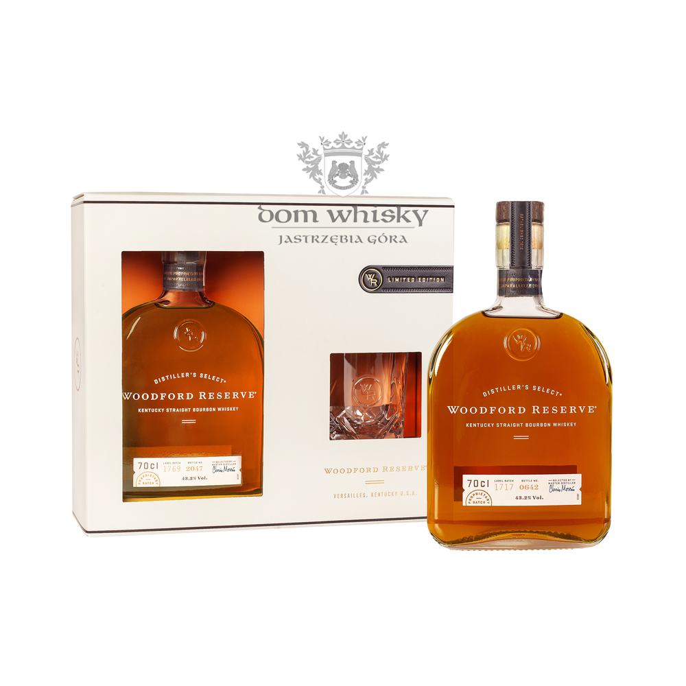 Woodford Reserve Kentucky Straight Bourbon + szklanka /bez opakowania /43,2%/ 0,7l      