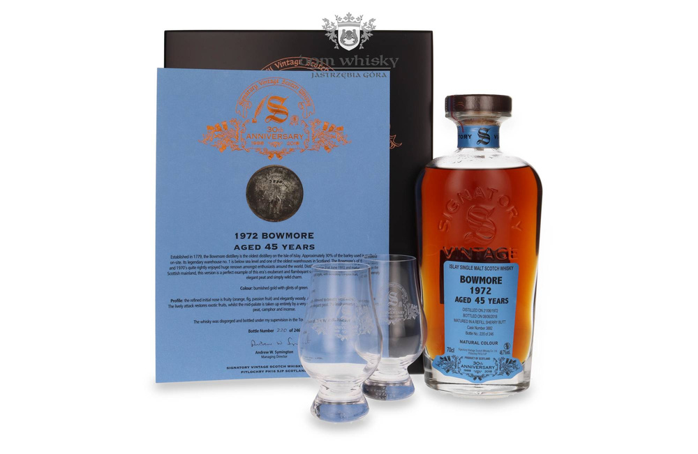 Bowmore 45-year-old (D.1972, B.2018) Signatory Vintage 30th Anniversary /46.7%/ 0.7l