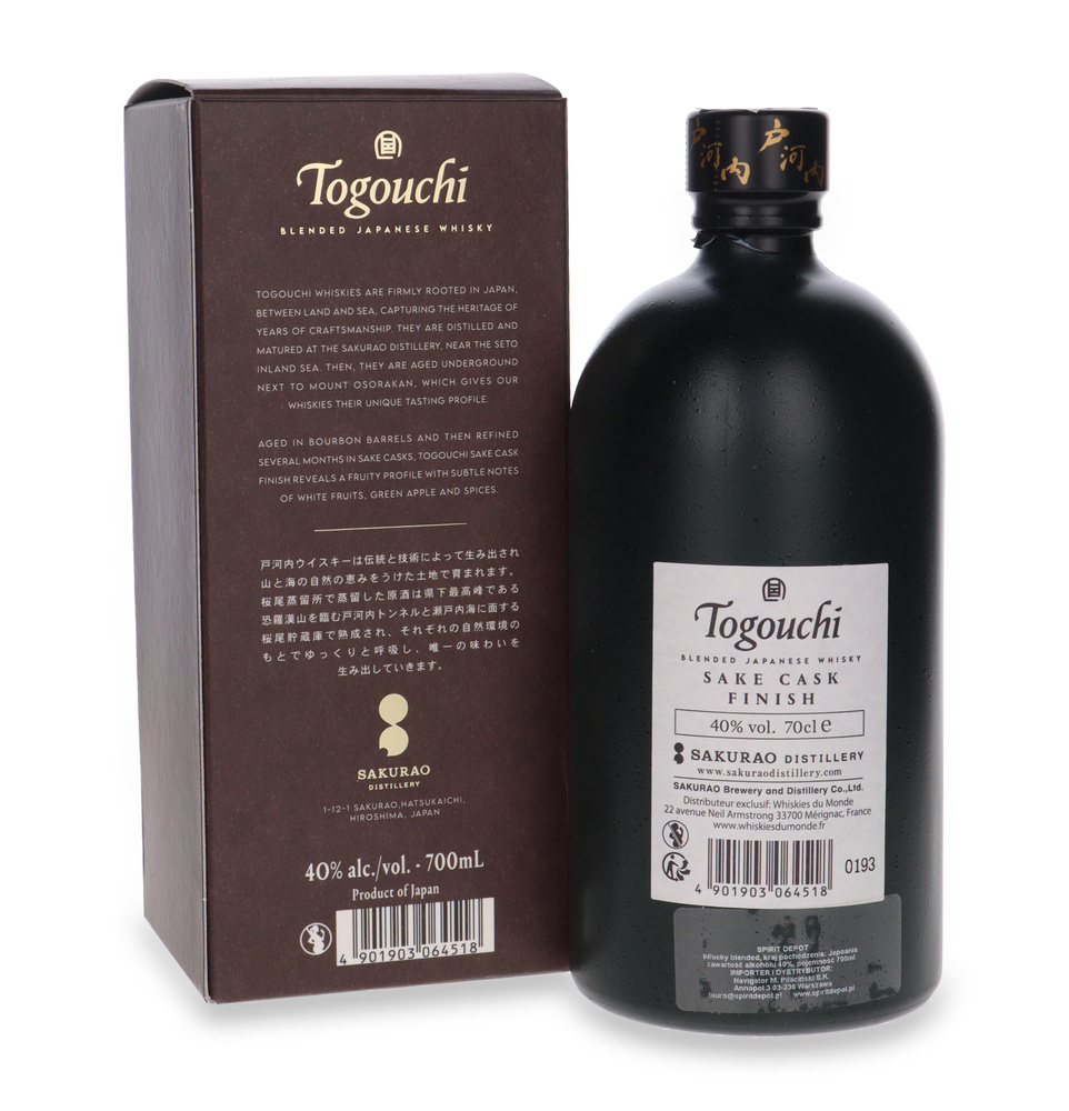 Togouchi Sake Cask Finish / 40%/ 0.7l