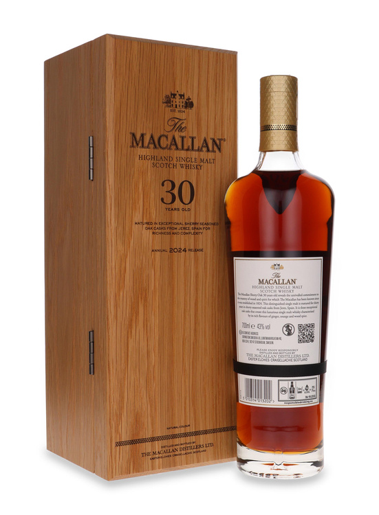 Macallan 30-letni Sherry Cask (2024 Release) / 43%/ 0,7l                                                     