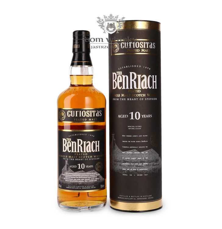 BenRiach Curiositas Peated Malt, 10-letni / 46% / 0,7l