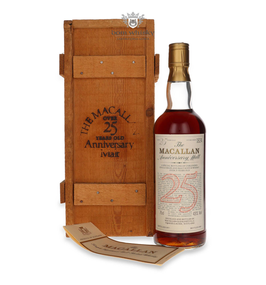 Macallan 25 Year Anniversary Malt (D.1957, B.1983) /43%/ 0.75l