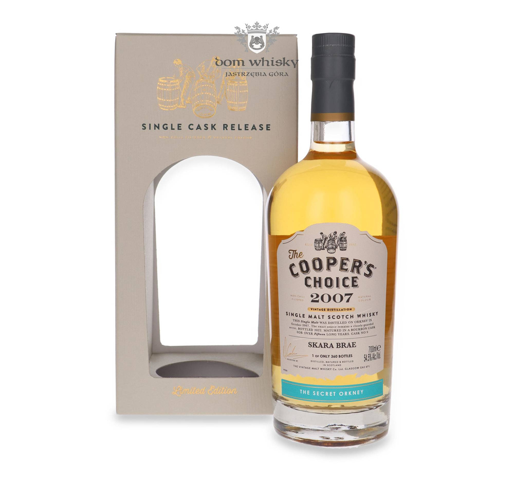 Skara Brae 15-letni (D.2007, B.2022) The Secret Orkney, The Cooper’s Choice /54,5%/ 0,7l