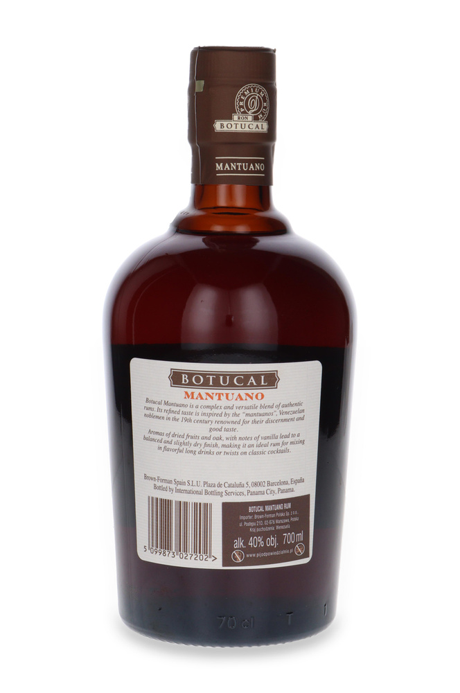Botucal Mantuano Ron Extra Anejo /40%/0.7l