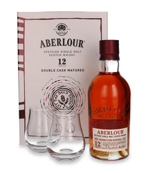 Aberlour 12-letni Double Cask Matured + 2 szklanki / 40% / 0,7l