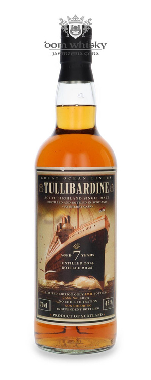 Tullibardine 7-letnia (D.2014, B.2022) Jack Wiebers Great Ocean Liners / 49,9%/ 0,7l