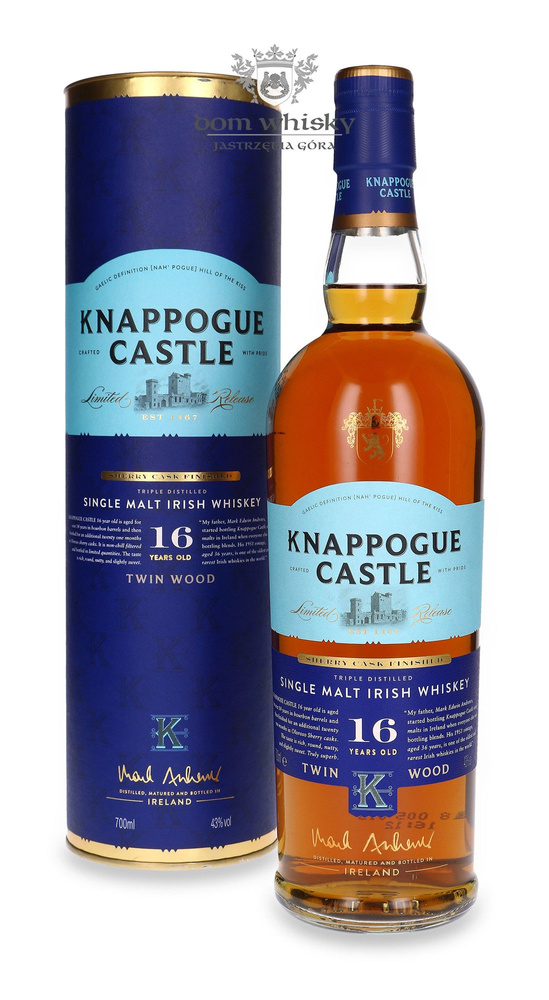 Knappogue Castle 16-letni Twin Wood Sherry Finish / 43% / 0,7l