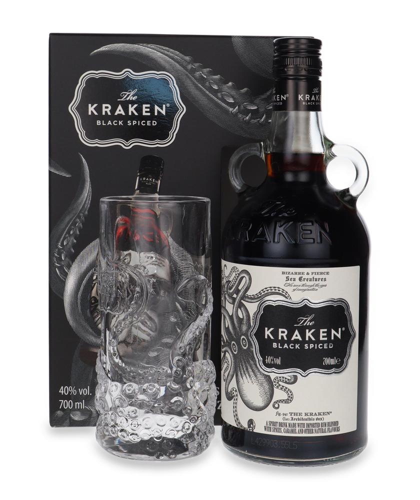 Kraken Spiced Black + szklanka / 40% / 0,7l