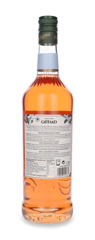 Syrop Giffard Różowy Grejpfrut (Pink Grapefruit) 1,0L