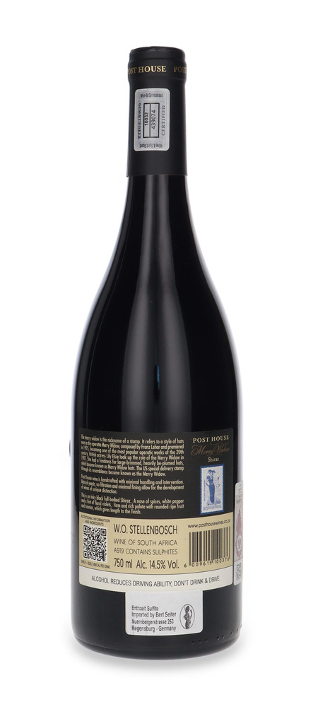 Post House Merry Widow Shiraz 2022 /14,5% / 0,75l