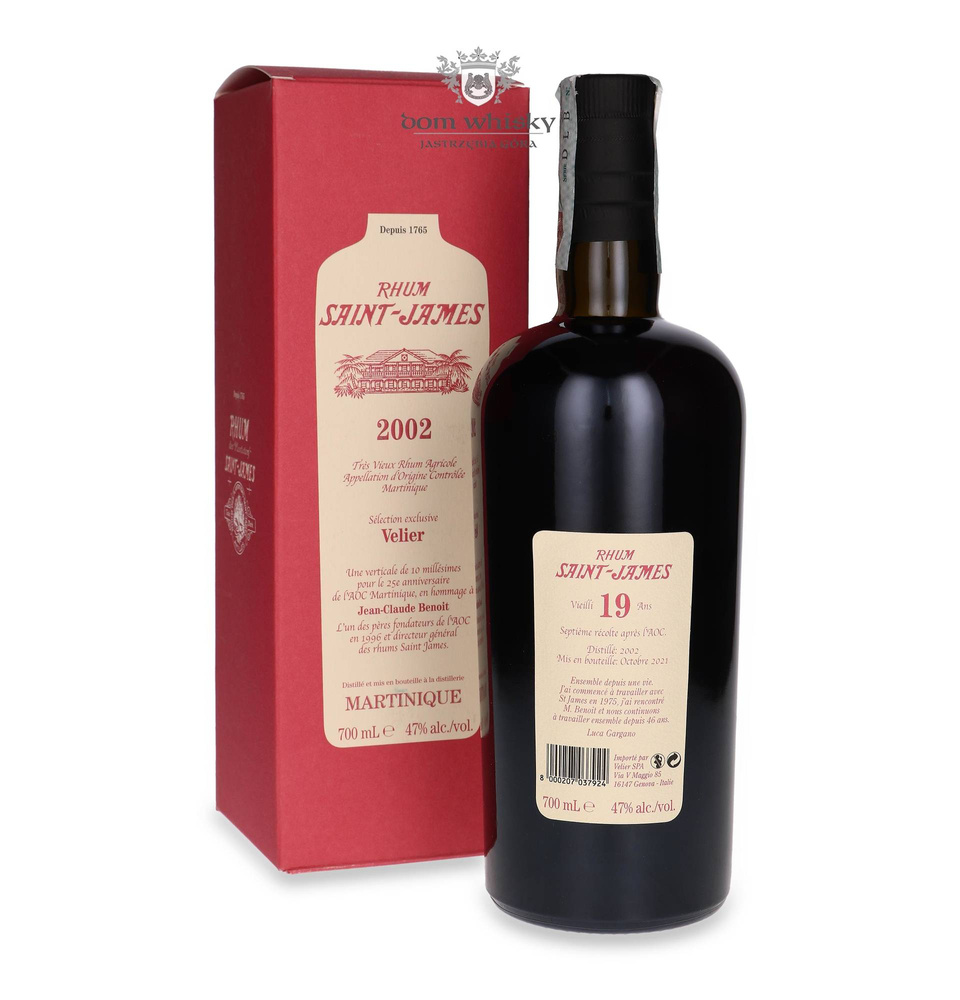 Rhum Saint James 2002 Tres Vieux Agricole Rum / 47% / 0.7l