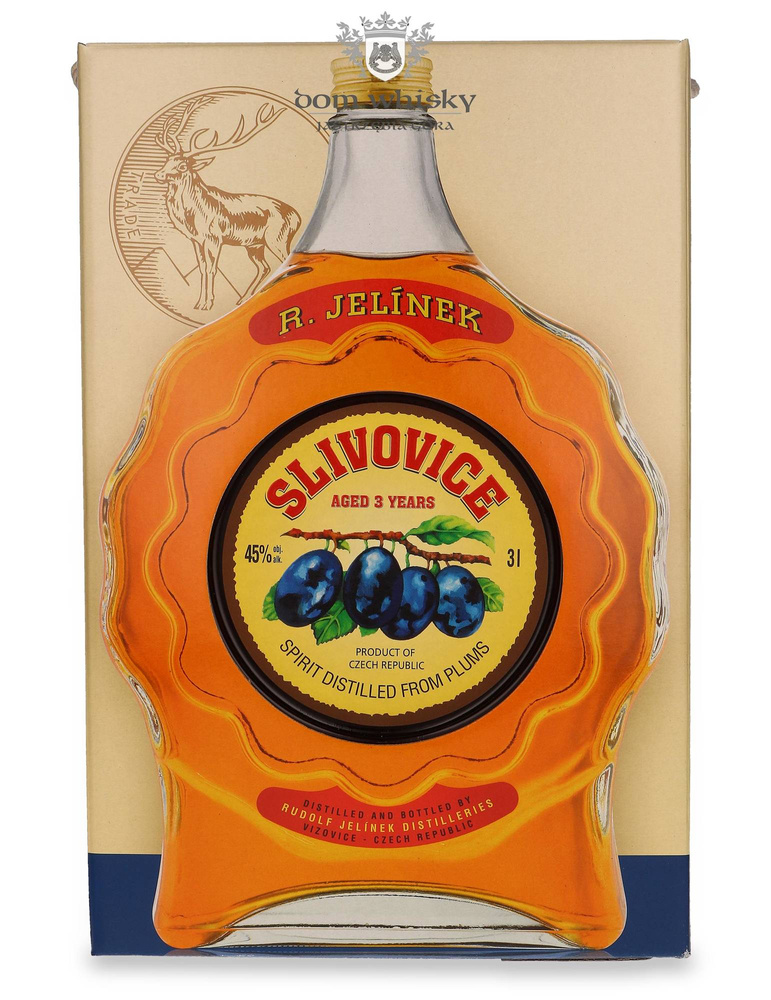 Wódka Jelinek Śliwowica Złota 3-letnia / 45% / 3,0l