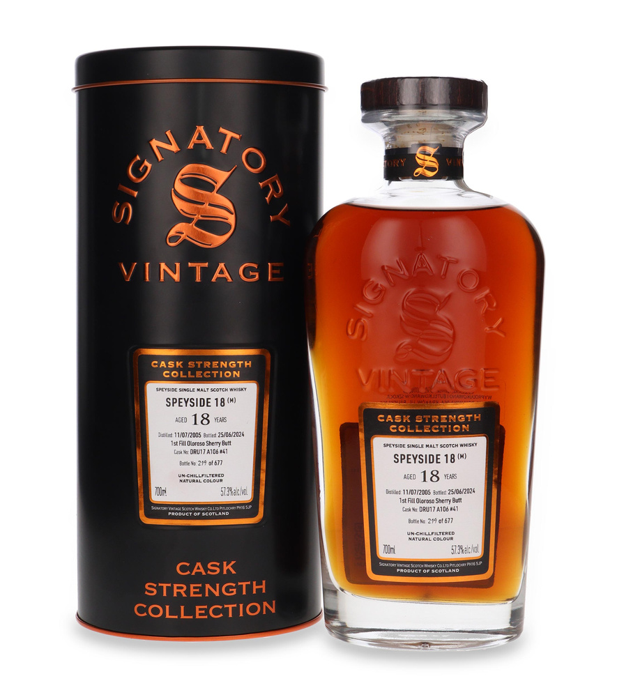 Speyside 18 (M) 18-letni (D.2005, B.2024) Signatory Vintage / 57,3%/0,7l