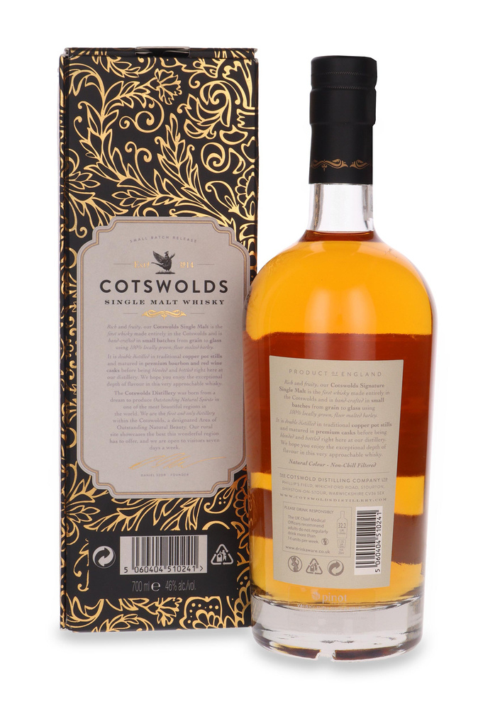 Cotswolds Signature Single Malt Whisky / 46%/ 0,7l