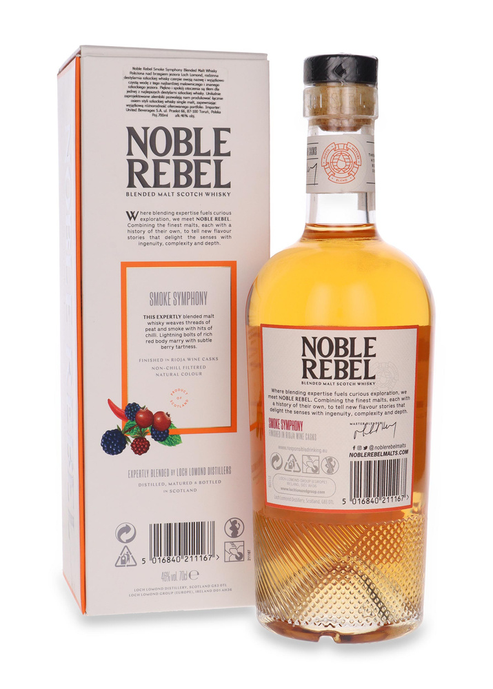Noble Rebel Smoke Symphony Blended Malt Whiskey / 46% / 0.7l