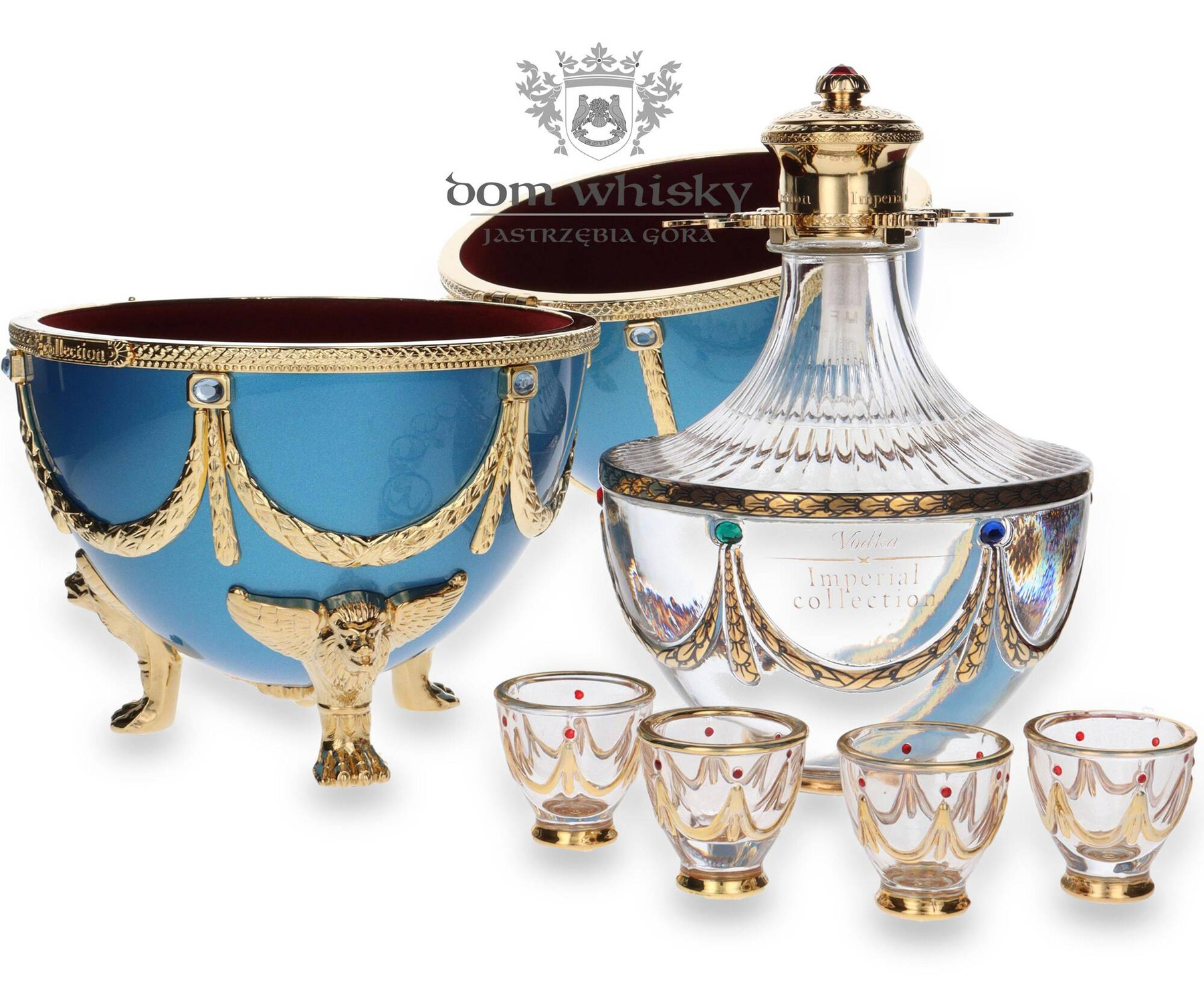 その他 Faberge Imperial Collection Vodka 750ml Imperial Collection Vodka Faberge Egg Red Crystals GB 0.7 l