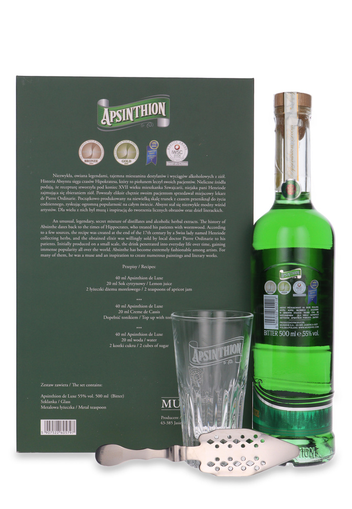 Absinthe Apsinthion De Luxe Gift Box / 55% / 0.5l