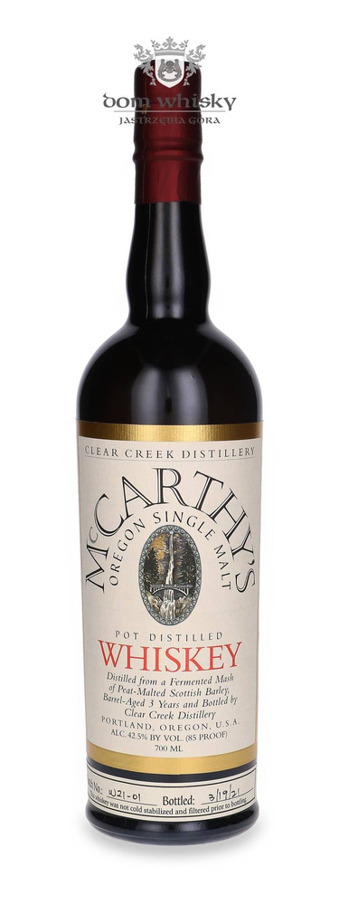 McCarthy's Oregon Single Malt (Bottled 2021) / 42.5%/ 0.7l