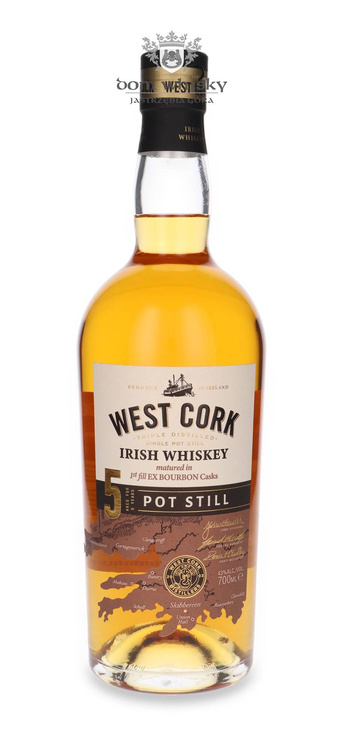 West Cork 5-letni Pot Still Bourbon Cask / 43%/ 0,7l	