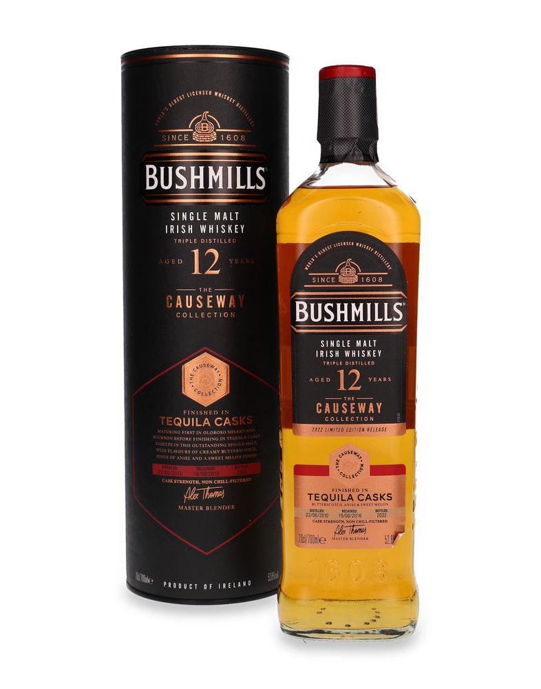 Bushmills 12-letni Tequila Casks Causeway Collection / 52,8%/ 0,7l         