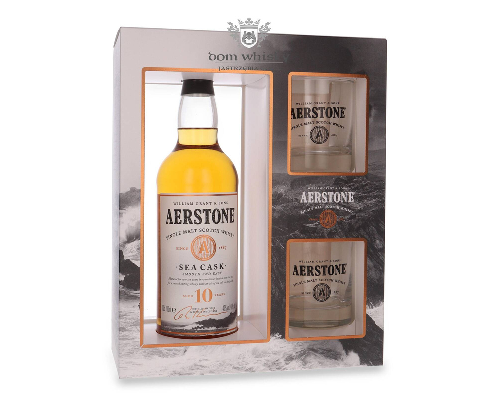 Aerstone Sea Cask 10-letni + 2 szklanki / 40% / 0,7l