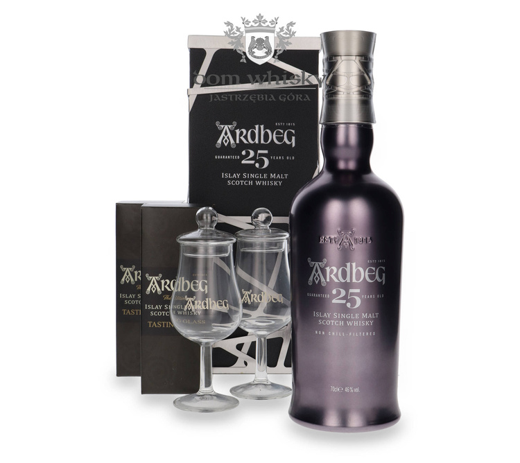 Ardbeg 25-letni (2022 Release) / 46%/ 0,7l + 2x Ardbeg Tasting Glass