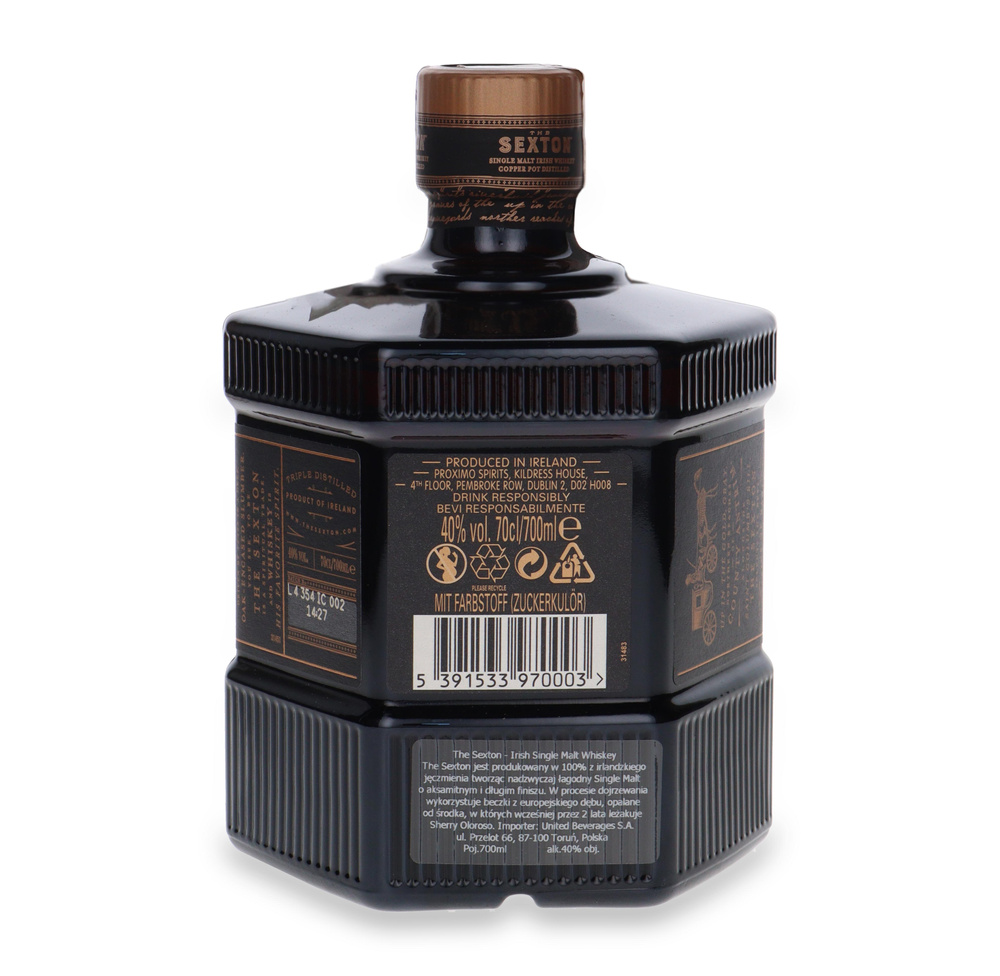 Sexton Irish Single Malt Whiskey /karton / 40% / 0,7l