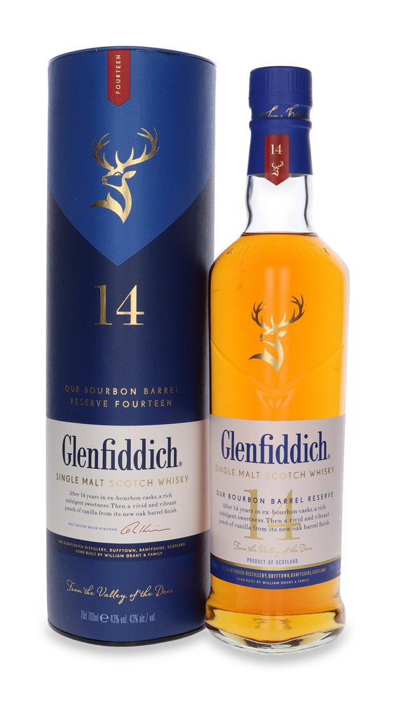 Glenfiddich 14-year-old Bourbon Barrel Reserve / 43% / 0.7l