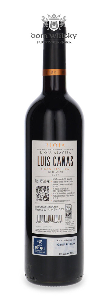 Luis Cañas Rioja Gran Reserva 2018 / 14,5%/ 0,75l