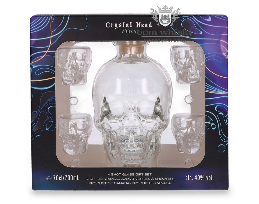 Crystal Head vodka + glasses / 40% / 0.7l