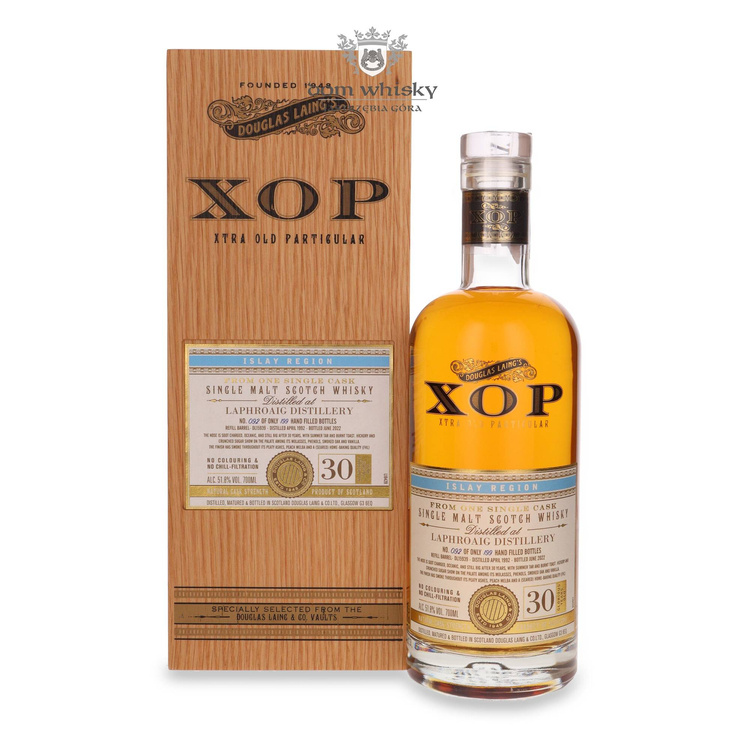 Laphroaig 30-letni (D.1992, B.2022) Douglas Laing’s XOP / 51,8% /0,7l