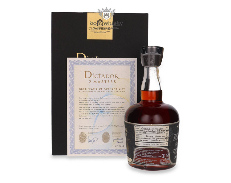 Dictador 2 Masters Chateau d'Arche 1979 edition 2022 / 41% / 0,7l