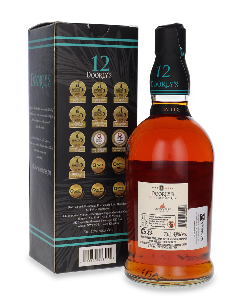 Doorly's 12-year-old Fine Old Barbados Rum / 43% / 0.7l