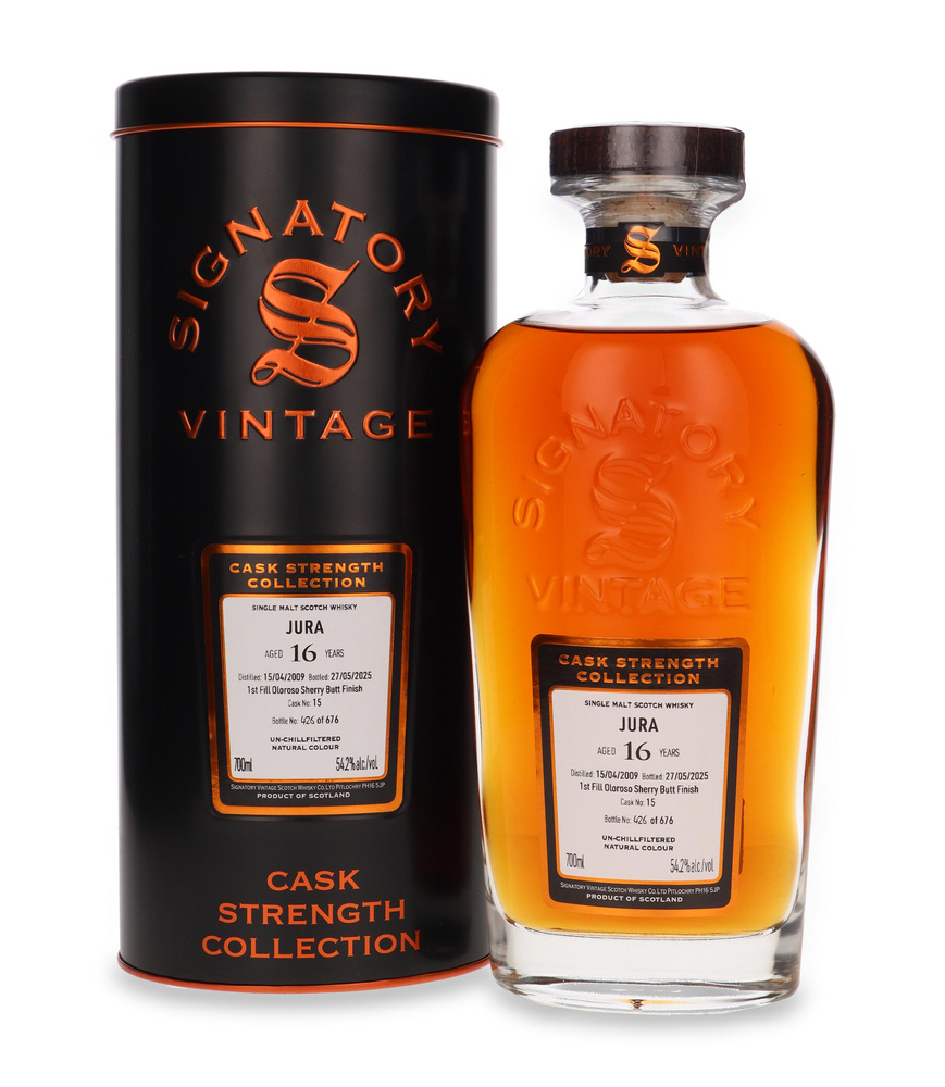 Jura 16-letni (D.2009, B.2025) Signatory Vintage / 54,2% / 0,7l