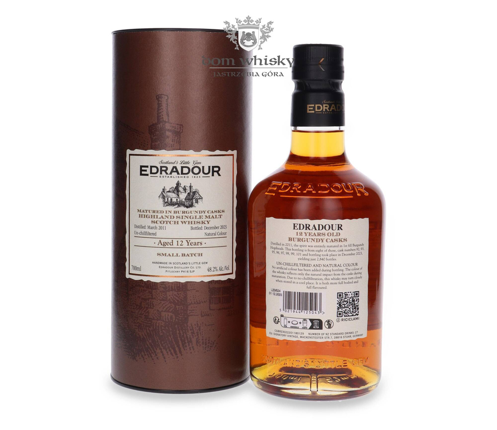 Edradour 12-year-old (D.2011, B.2023) Burgundy Casks / 48.2%/ 0.7l