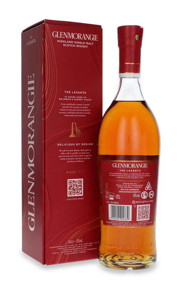 Glenmorangie Lasanta 15-letnia, Bourbon & Sherry Casks / 43% / 0,7l