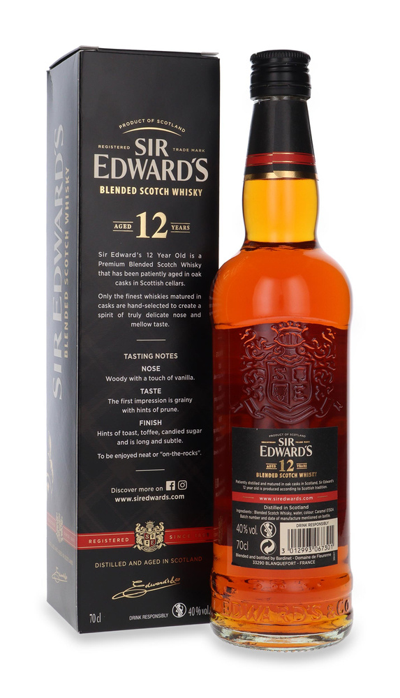 Sir Edward's 12-year-old Premium Scotch Whisky /40%/ 0.7l
