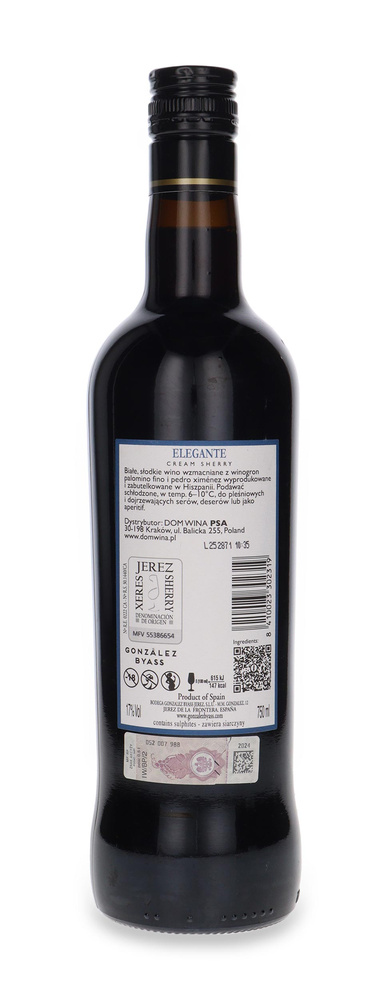 Elegante Cream Sherry Palomino PX /17%/ 0,75l		