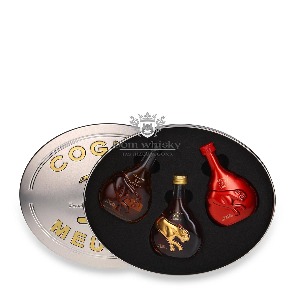 Cognac Meukow Zestaw 3 x 0,05l