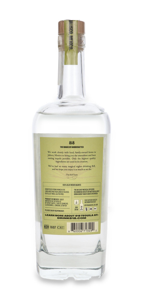 Tequila 818 Blanco 100% Agave Azul / 40% / 0,7l