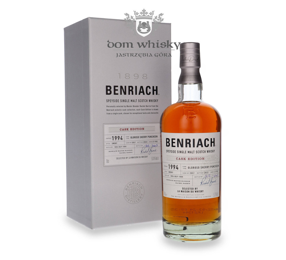 BenRiach 27-year-old (D.1994, B.2022) Cask Edition, Oloroso Sherry Puncheon # 2057 /53%/ 0.7l